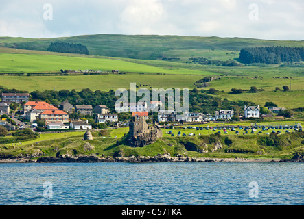 Castello Dunure presso il villaggio di Dunure nel South Ayrshire sul Firth of Clyde coast in Scozia Foto Stock