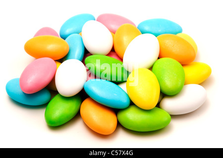 Italian Confetti su sfondo bianco Foto Stock