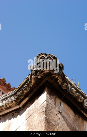 Pietra ornamentale, San Marco (St Marc's) Cattedrale, Korcula, costa dalmata Foto Stock