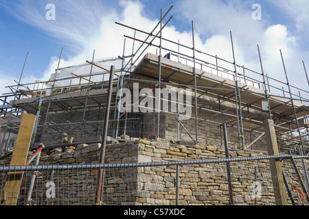 In corso di costruzione a castello Durlston, Swanage, UK. Foto Stock