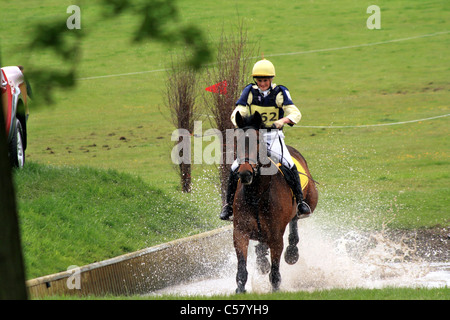 Cavallo e cavaliere a cavallo prove Arley Hall 2008 Foto Stock