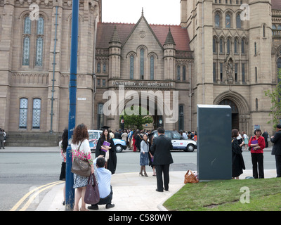 Il giorno di graduazione alla Manchester University, Inghilterra, Regno Unito. Foto Stock