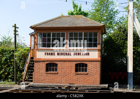 Frome minerale Signalbox giunzione al Didcot Railway Centre Foto Stock