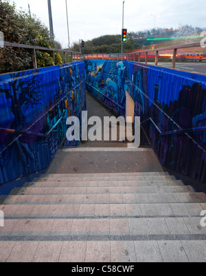 Sutton Subway Graffiti Foto Stock