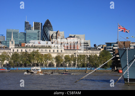 Gran Bretagna, Inghilterra, UK, Regno Unito, Londra, viaggi, turismo, nave da guerra, cruiser, museo nave, nave, museo, HMS Belfast, Foto Stock