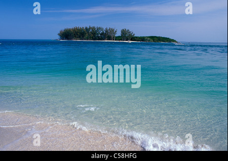 Costa del Golfo, Isola, surf, North Captiva Island, Florida, Stati Uniti d'America, Stati Uniti, America, il mare, il cielo Foto Stock