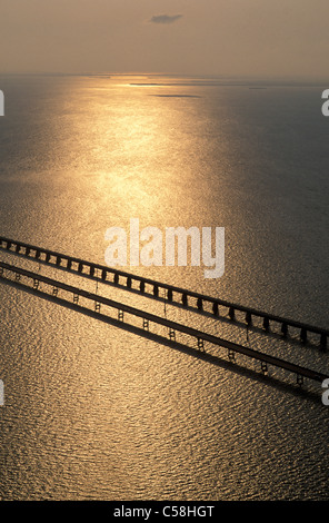 Vista aerea, a sette miglia a ponte, Florida Keys, Florida, Stati Uniti d'America, Stati Uniti, America, sole, mare, bridge Foto Stock