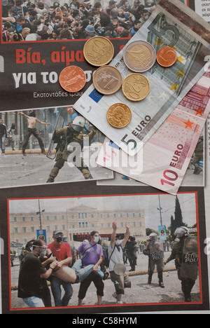 Grecia,proteste, finanziario, bailout,crisi, Foto Stock