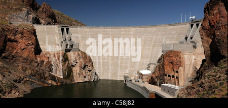 Theodore Roosevelt Dam, Apache Trail, Storico Road, vicino a Roosevelt, Arizona, Stati Uniti d'America, Stati Uniti, America, dam, elettrico, alimentazione Foto Stock