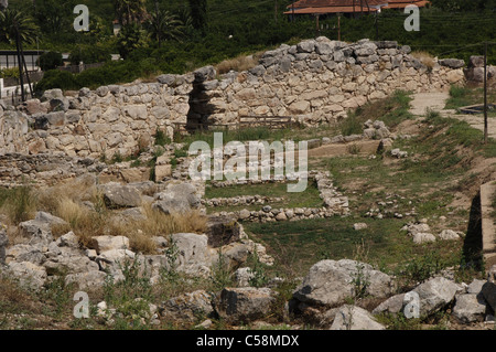 La Grecia. Tirinto. Città micenea (III millennio a.C.). Rovine. Peloponneso. Foto Stock