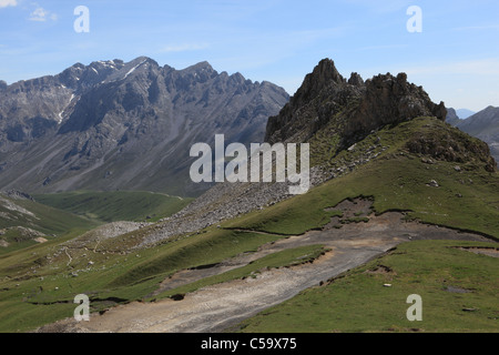 Parte di Los Urrieles, il blocco centrale del calcare [Picos de Europa] montagne in Cantabria, Spagna del nord, vicino [El Cable] Foto Stock