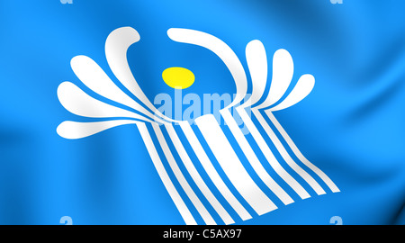 Bandiera della Comunità degli Stati indipendenti. Close up. Foto Stock