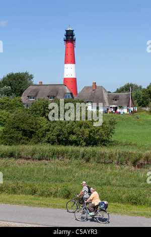 Faro, isola di Pellworm, Nord Friesland, Schleswig-Holstein, Germania Foto Stock