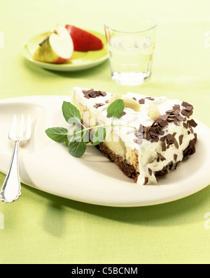 Mela Custard cake Foto Stock