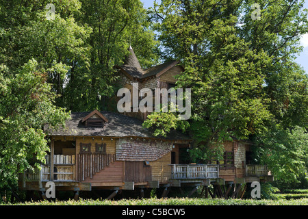 Il Ristorante Treehouse, Alnwick giardino, Alnwick Castle Alnwick, Northumberland, North East England, Regno Unito Foto Stock