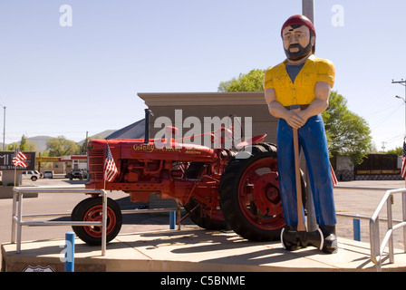 Louie la statua Lumberjack Flagstaff in Arizona USA Foto Stock