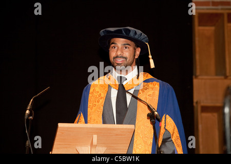 David Haye pesante peso campione del pugilato riceve un dottore della scienza onore all'Università di Cambridge Foto Stock