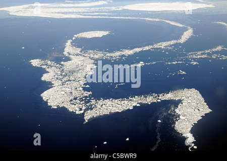 Pattern in mare di ghiaccio sul Mare di Ross Antartide Foto Stock