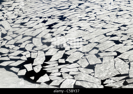 Mare di ghiaccio rottura a Baia Terra Nova Antartide Foto Stock