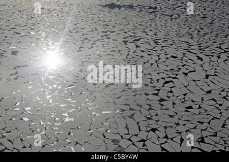 Mare di ghiaccio rottura a Baia Terra Nova Antartide Foto Stock