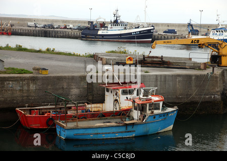 Barche da pesca, Porto Oriel, Clogherhead, Co. Louth, Irlanda Foto Stock