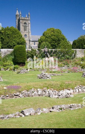 Shaftesbury le rovine dell'abbazia, Dorset, Inghilterra Foto Stock