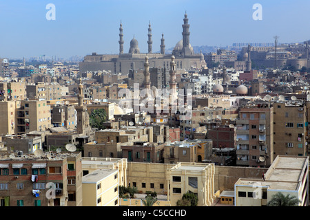 Il sultano Hassan e al Rifai moschee al Cairo, Egitto Foto Stock