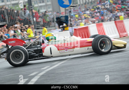 18.06.2011 leggendario Formula One racing car Lotus 49 durante Verva Street Racing Show a Varsavia, Polonia Foto Stock