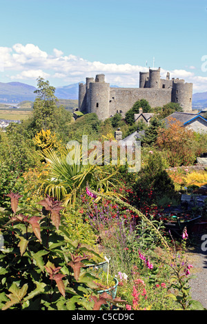 Harlech Castle, situato a Harlech, Gwynedd, Wales UK. Costruito nel XIII secolo. Foto Stock