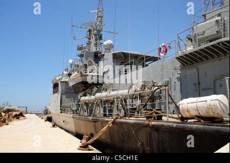 KONI fregate della classe Al Gorthabyah di Libia scafo n. 213 Foto Stock