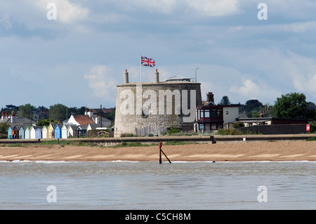 Martello Tower, Felixstowe Ferry, Suffolk, Regno Unito. Foto Stock