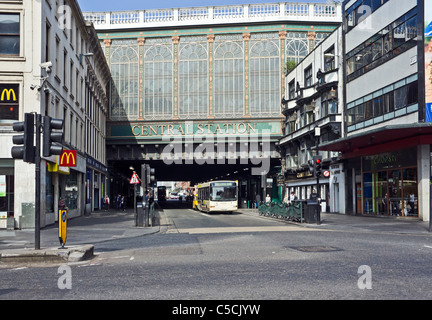 La Stazione Centrale di Glasgow spanning Argyle Street a Glasgow Scozia Scotland Foto Stock