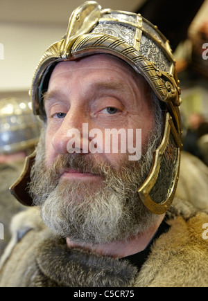 Viking al fino di Helly Aa Festa del Fuoco le Isole Shetland Foto Stock