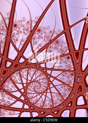 Un Frattale a spirale generata utilizzando il ChaosPro programma calcolata Foto Stock