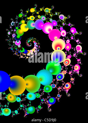 Frattale a spirale generata usando il ChaosPro programma calcolata Foto Stock