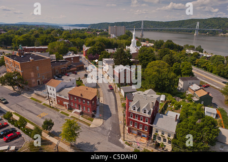 POUGHKEEPSIE, NEW YORK, Stati Uniti d'America - Vista di Poughkeepsie. Foto Stock