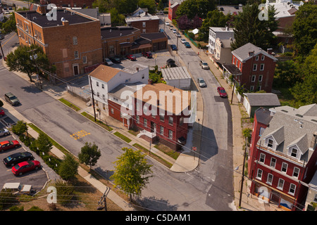 POUGHKEEPSIE, NEW YORK, Stati Uniti d'America - Vista aerea di Poughkeepsie. Foto Stock