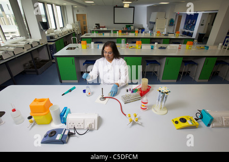 Leeds Metropolitan University.Bio laboratori di chimica. Foto Stock