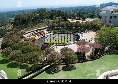 Getty Center giardino centrale Foto Stock