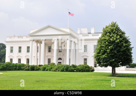La Casa Bianca è la residenza ufficiale e il principale luogo di lavoro del presidente degli Stati Uniti. Foto Stock