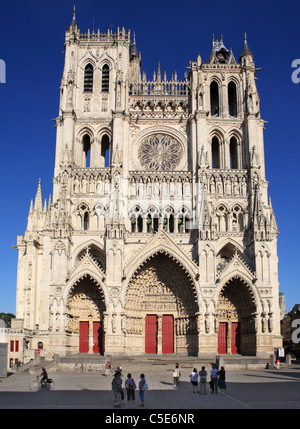Amiens la cattedrale di Notre Dame, Piccardia, Francia Foto Stock