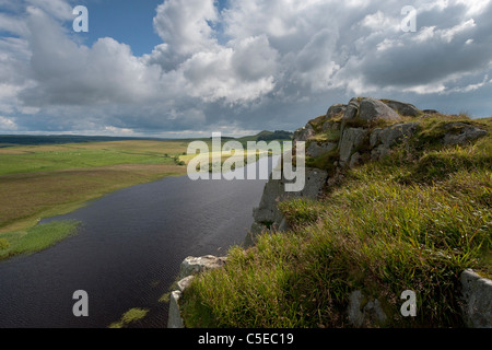 Highshield Falesia Falesia e Lough, Northumberland Foto Stock