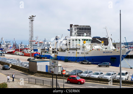 Il molo di Aberdeen, Scozia, Regno Unito Foto Stock