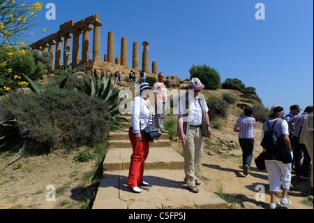 Tempio di Giunone (Juno-Temple) in Agrigent (Agrigento), Sicilia, Italia Foto Stock