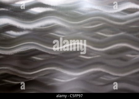 Un esclusivo in alluminio spazzolato di tessitura che funziona alla grande per un background metallico. Foto Stock