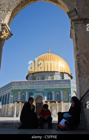 Cupola della roccia sul Monte del Tempio. Gerusalemme, Israele. 20/07/2011. Foto Stock