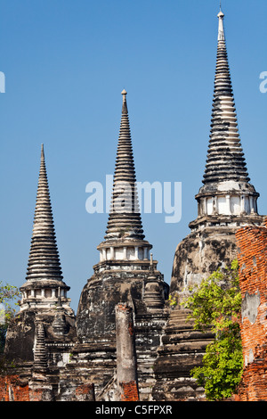 Wat Phra Si Sanphet, Ayuthaya, Thailandia Foto Stock