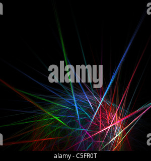 Un incandescente disegno frattale che funziona alla grande come sfondo o uno sfondo Foto Stock