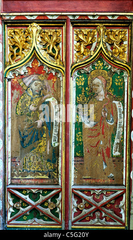 Thornham, Norfolk, Rood Screen, Profeta Lazzaro e Santa Maria Maddalena Foto Stock