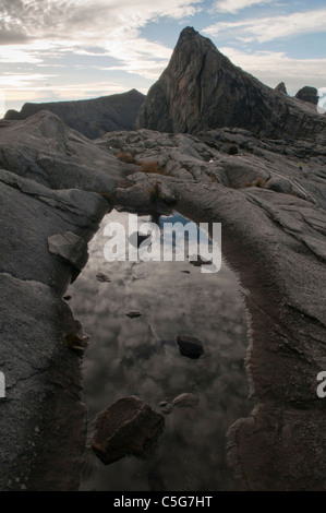 Riflessioni alpino sul Monte Kinabalu a Sabah, Borneo Malaysia Foto Stock